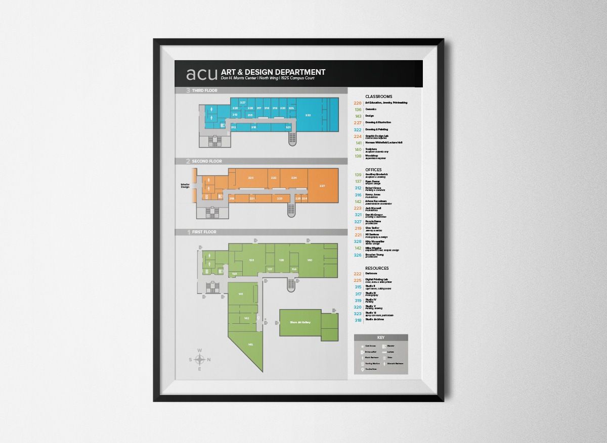 Wayfinding for a College Department